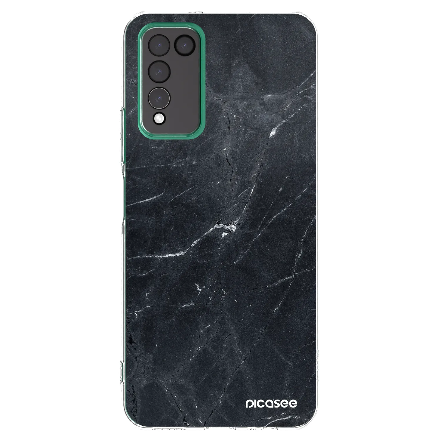 Picasee διαφανής θήκη σιλικόνης Honor 10X Lite - Black marble