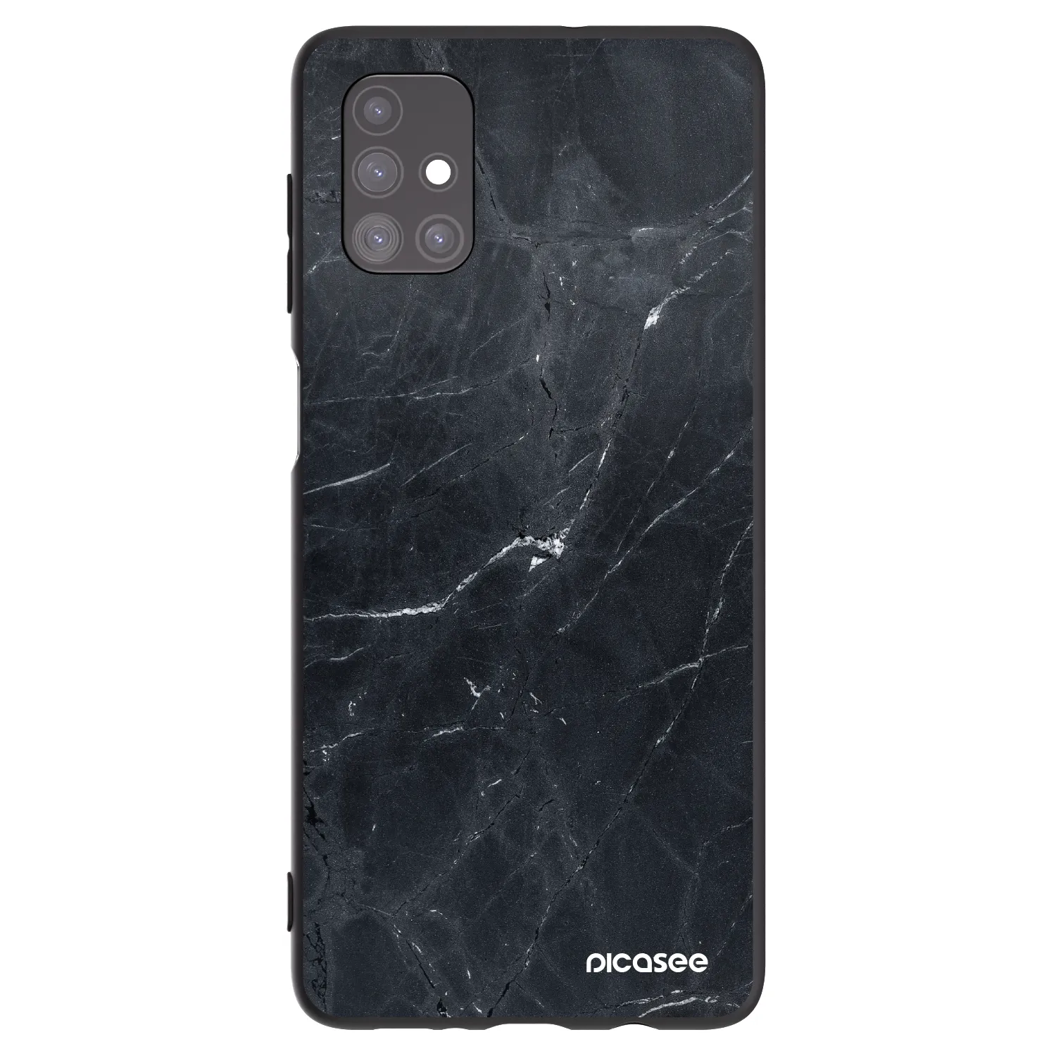 Picasee Μαύρη θήκη σιλικόνης για Samsung Galaxy M51 M515F - Black marble