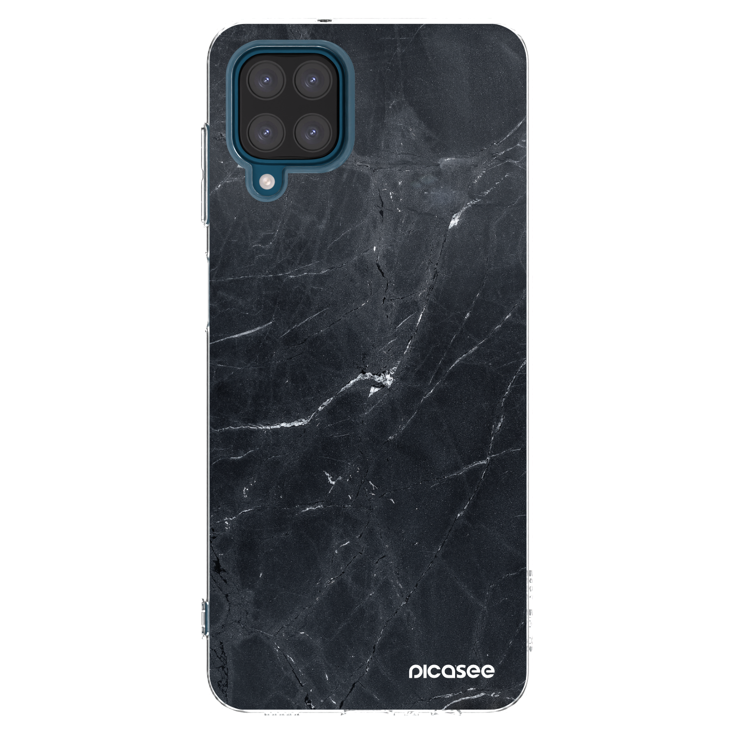 Picasee διαφανής θήκη σιλικόνης Samsung Galaxy A12 A125F - Black marble