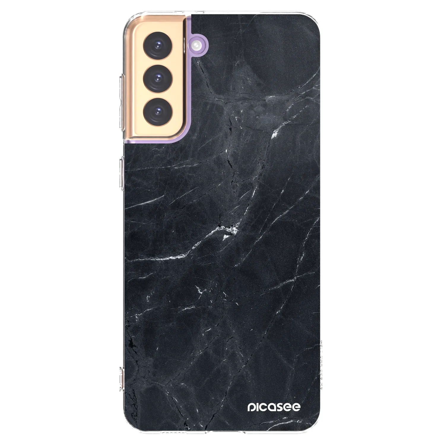 Picasee διαφανής θήκη σιλικόνης Samsung Galaxy S21+ 5G G996F - Black marble