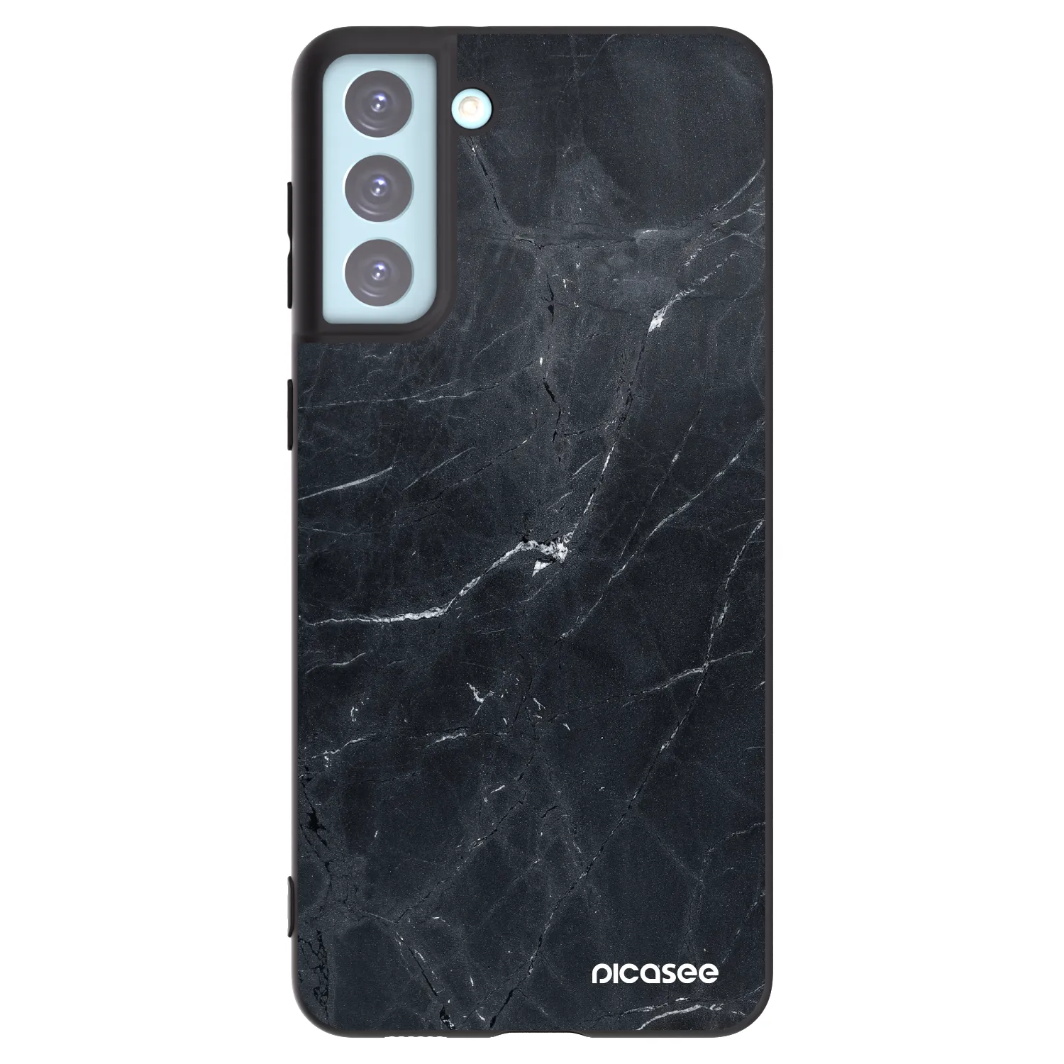 Picasee Μαύρη θήκη σιλικόνης για Samsung Galaxy S21+ 5G G996F - Black marble