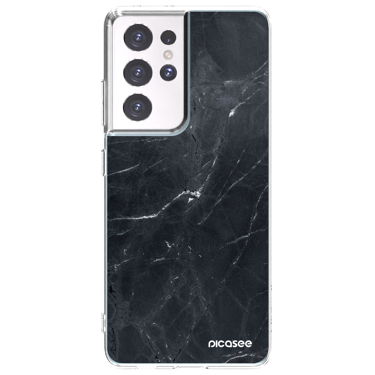 Picasee διαφανής θήκη σιλικόνης Samsung Galaxy S21 Ultra 5G G998B - Black marble