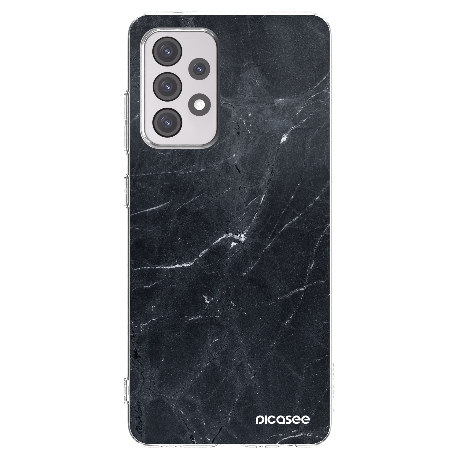 Picasee διαφανής θήκη σιλικόνης Samsung Galaxy A52 5G A525F - Black marble