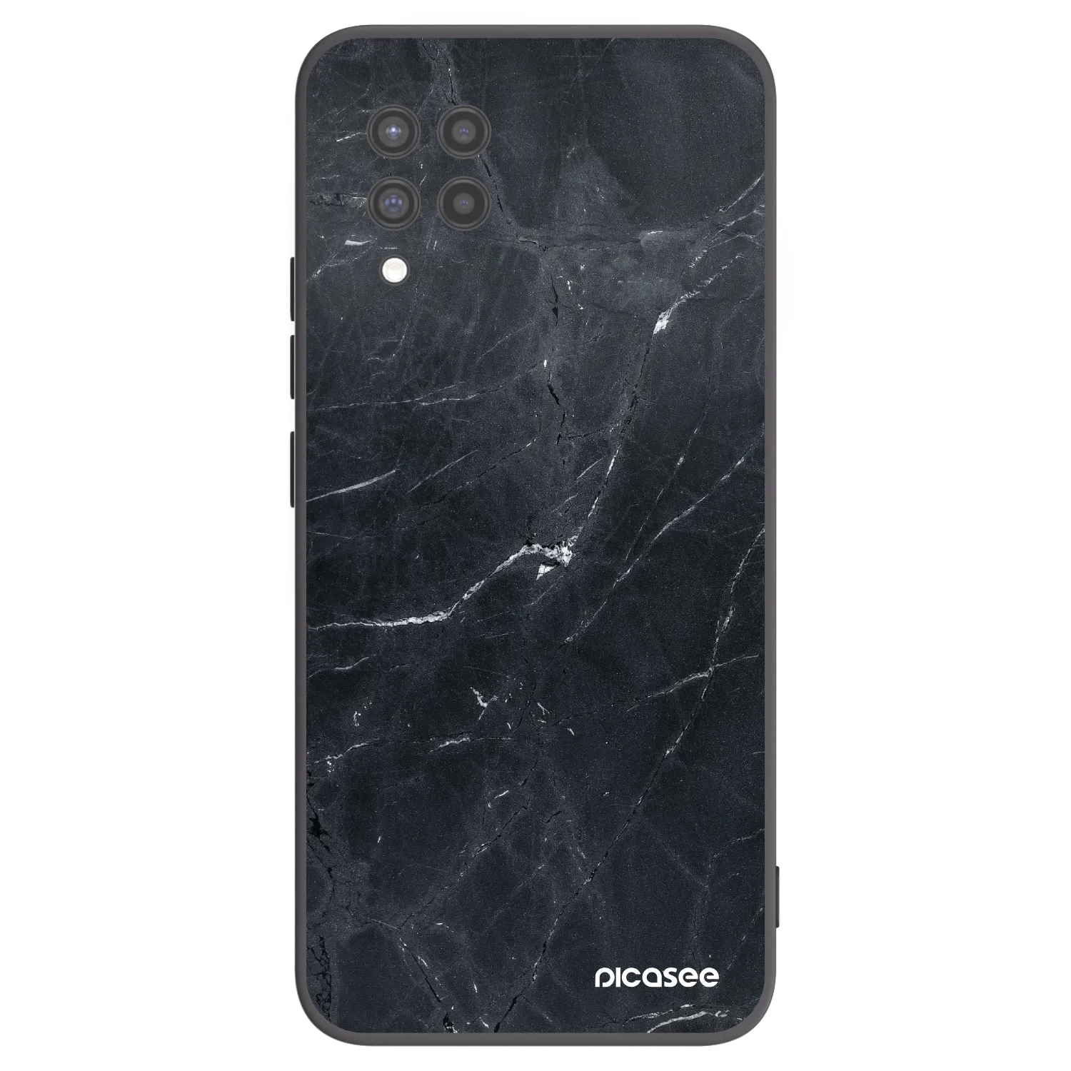 Picasee Μαύρη θήκη σιλικόνης για Samsung Galaxy A42 A426B - Black marble