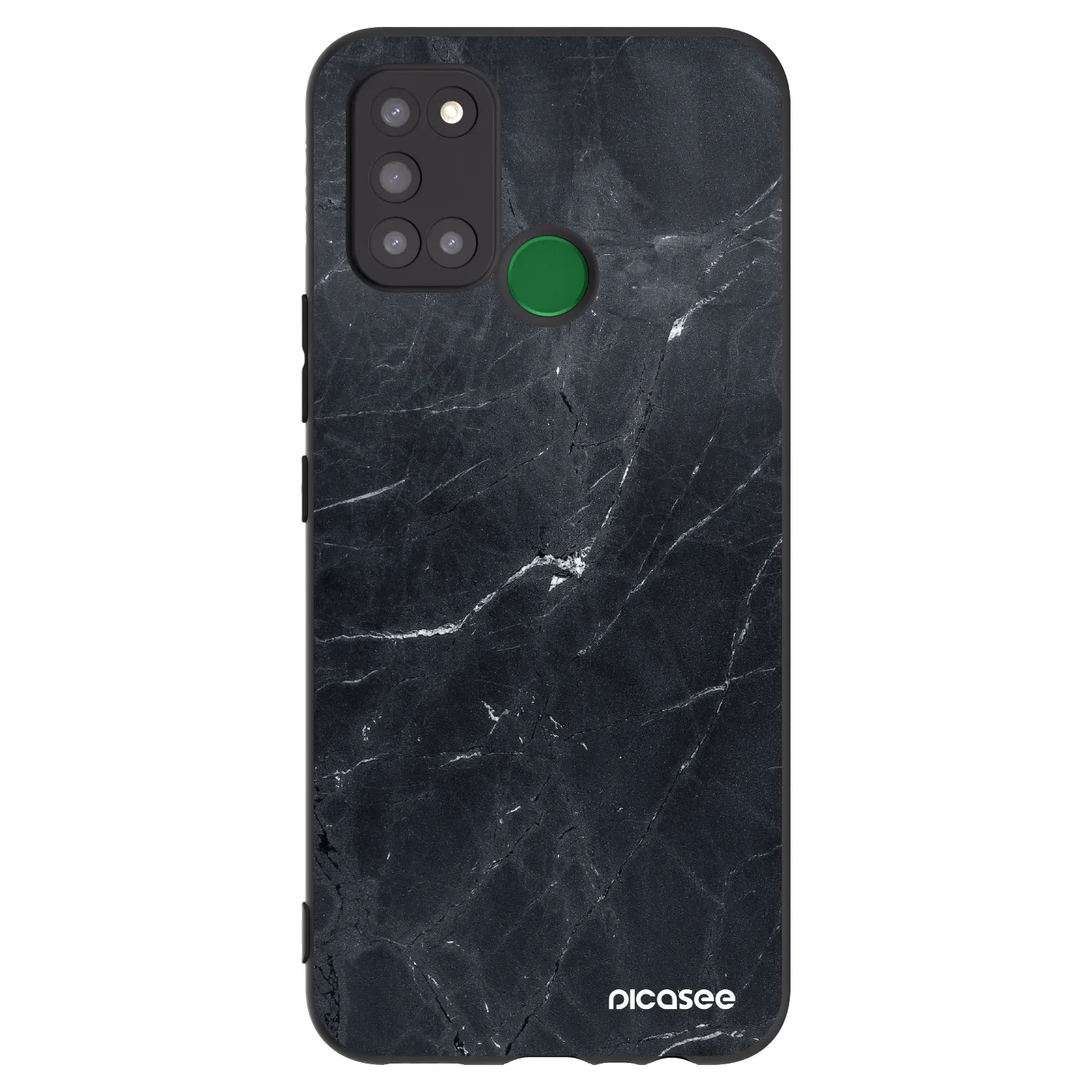 Picasee Μαύρη θήκη σιλικόνης για Realme 7i - Black marble