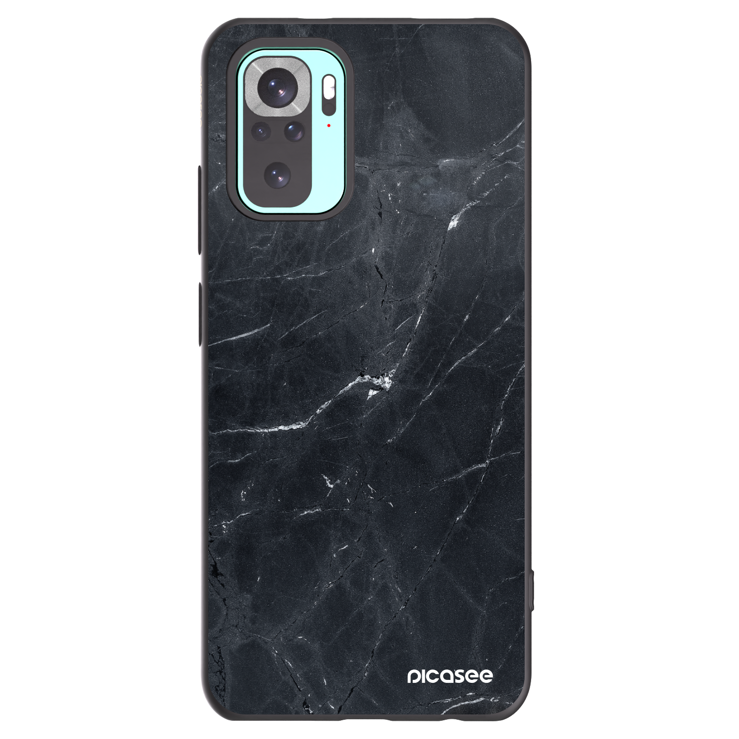 Picasee Μαύρη θήκη σιλικόνης για Xiaomi Redmi Note 10 Pro - Black marble