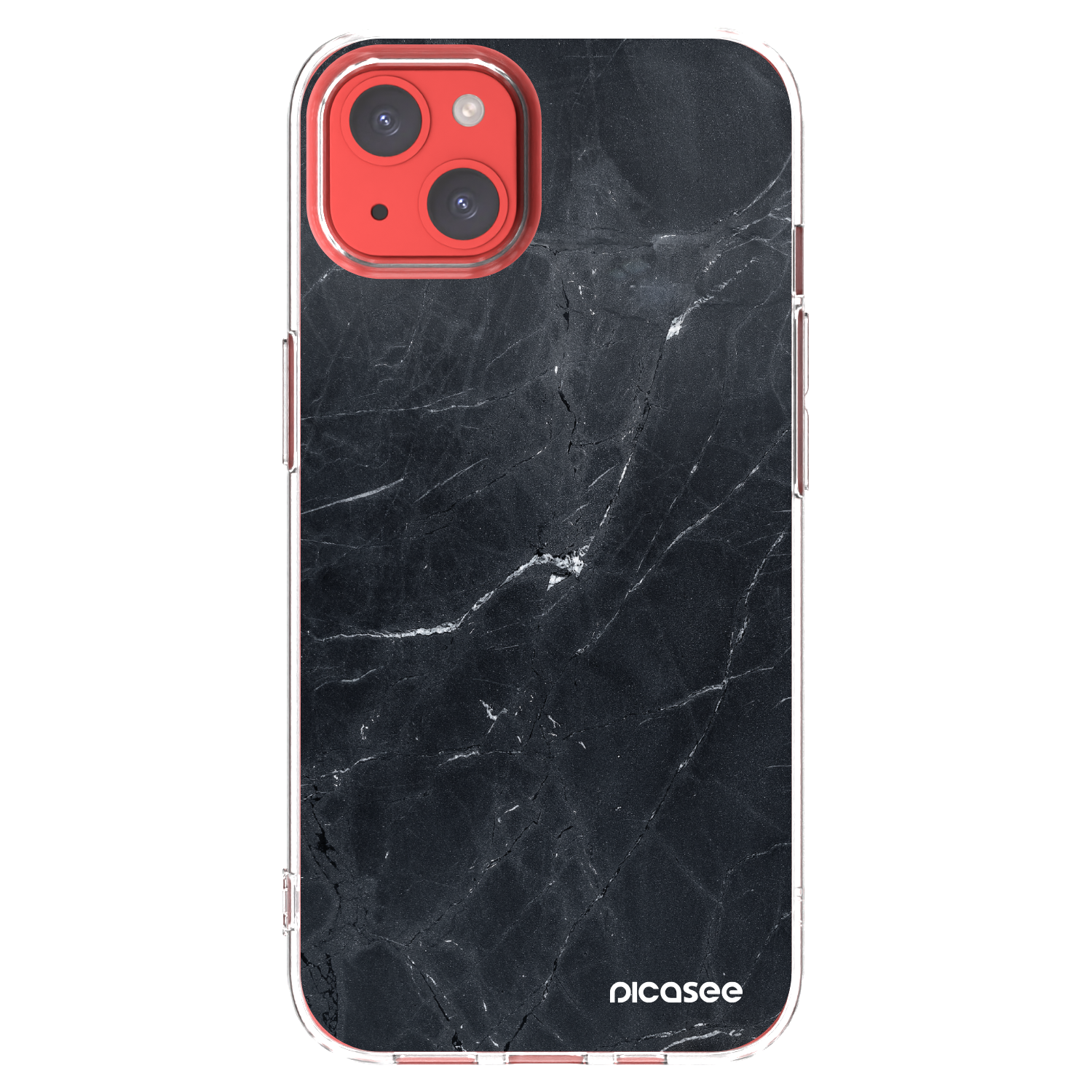 Picasee διαφανής θήκη σιλικόνης Apple iPhone 13 - Black marble