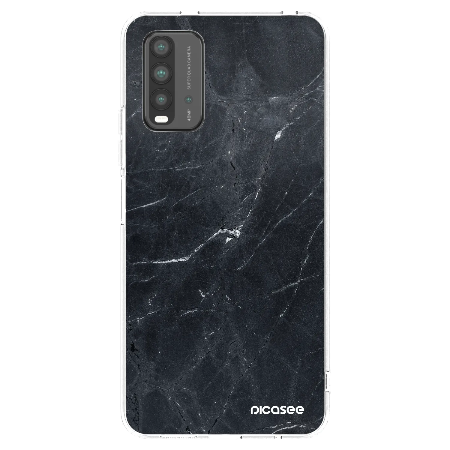 Picasee διαφανής θήκη σιλικόνης Xiaomi Redmi 9T - Black marble