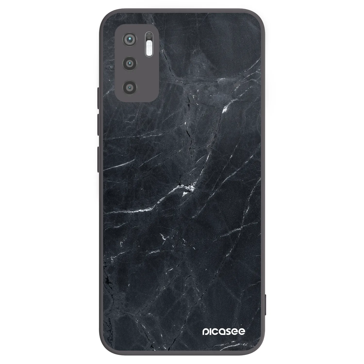 Picasee Μαύρη θήκη σιλικόνης για Xiaomi Redmi Note 10 5G - Black marble