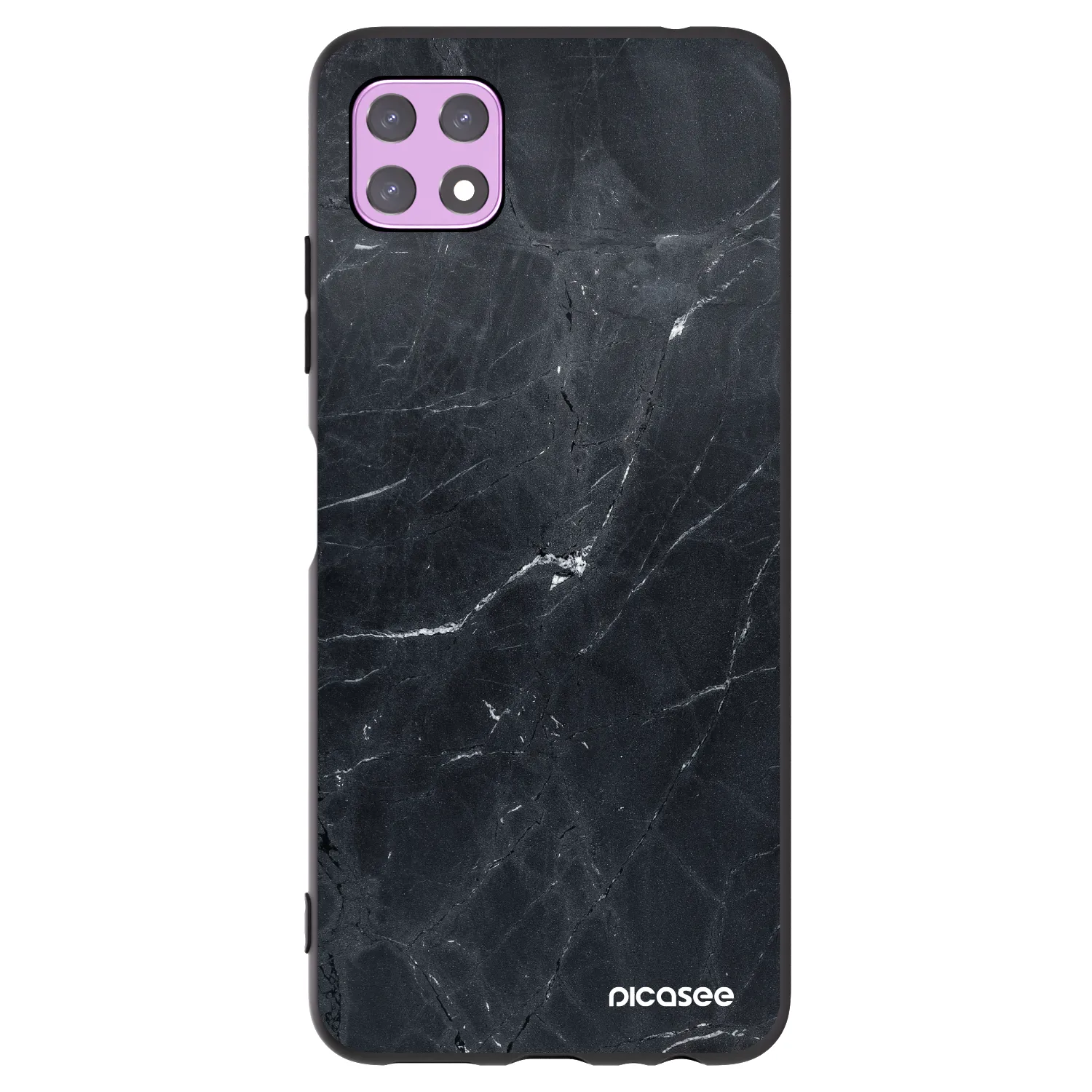 Picasee Μαύρη θήκη σιλικόνης για Samsung Galaxy A22 A226B 5G - Black marble