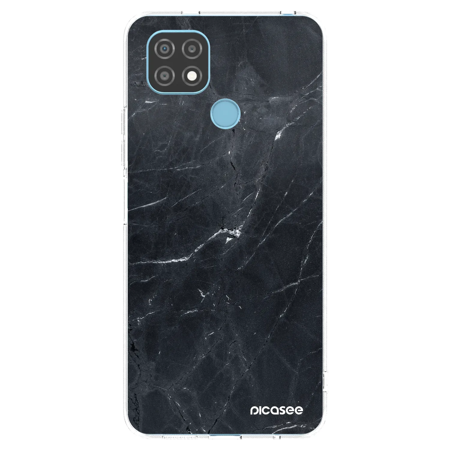 Picasee διαφανής θήκη σιλικόνης Realme C21 - Black marble