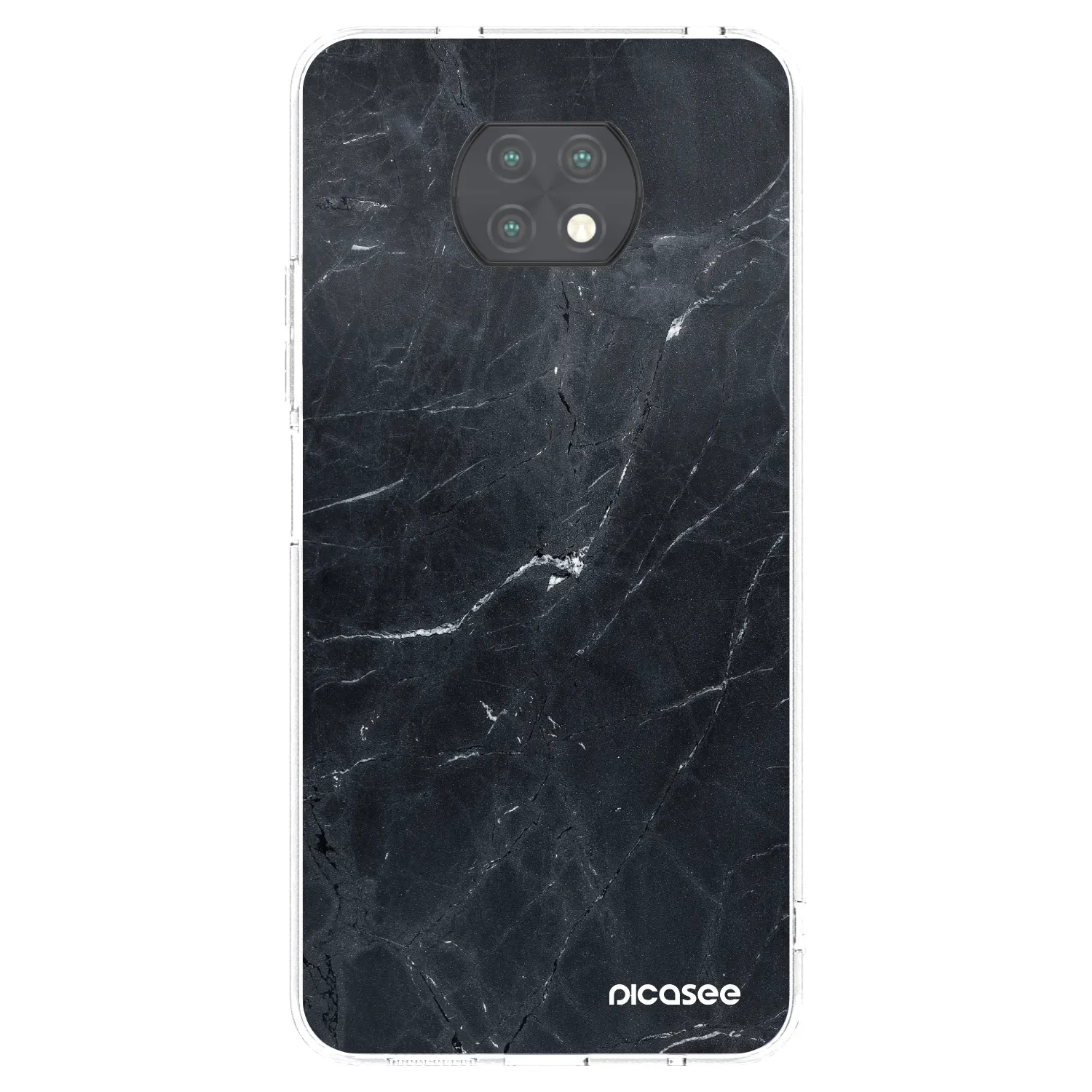 Picasee διαφανής θήκη σιλικόνης Xiaomi Redmi Note 9T - Black marble