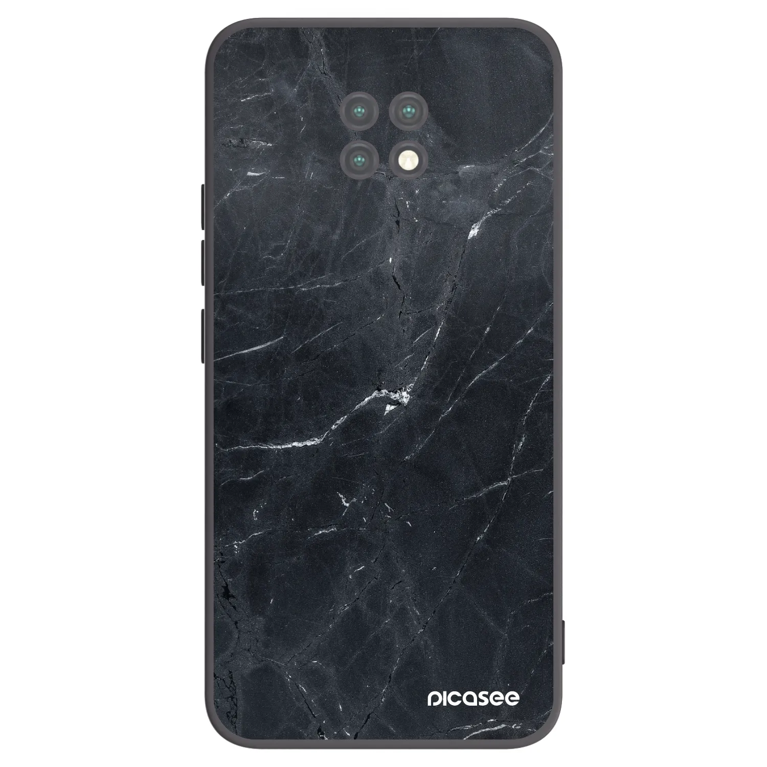 Picasee Μαύρη θήκη σιλικόνης για Xiaomi Redmi Note 9T - Black marble