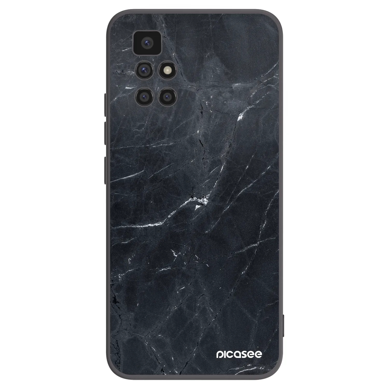 Picasee Μαύρη θήκη σιλικόνης για Xiaomi Redmi 10 - Black marble