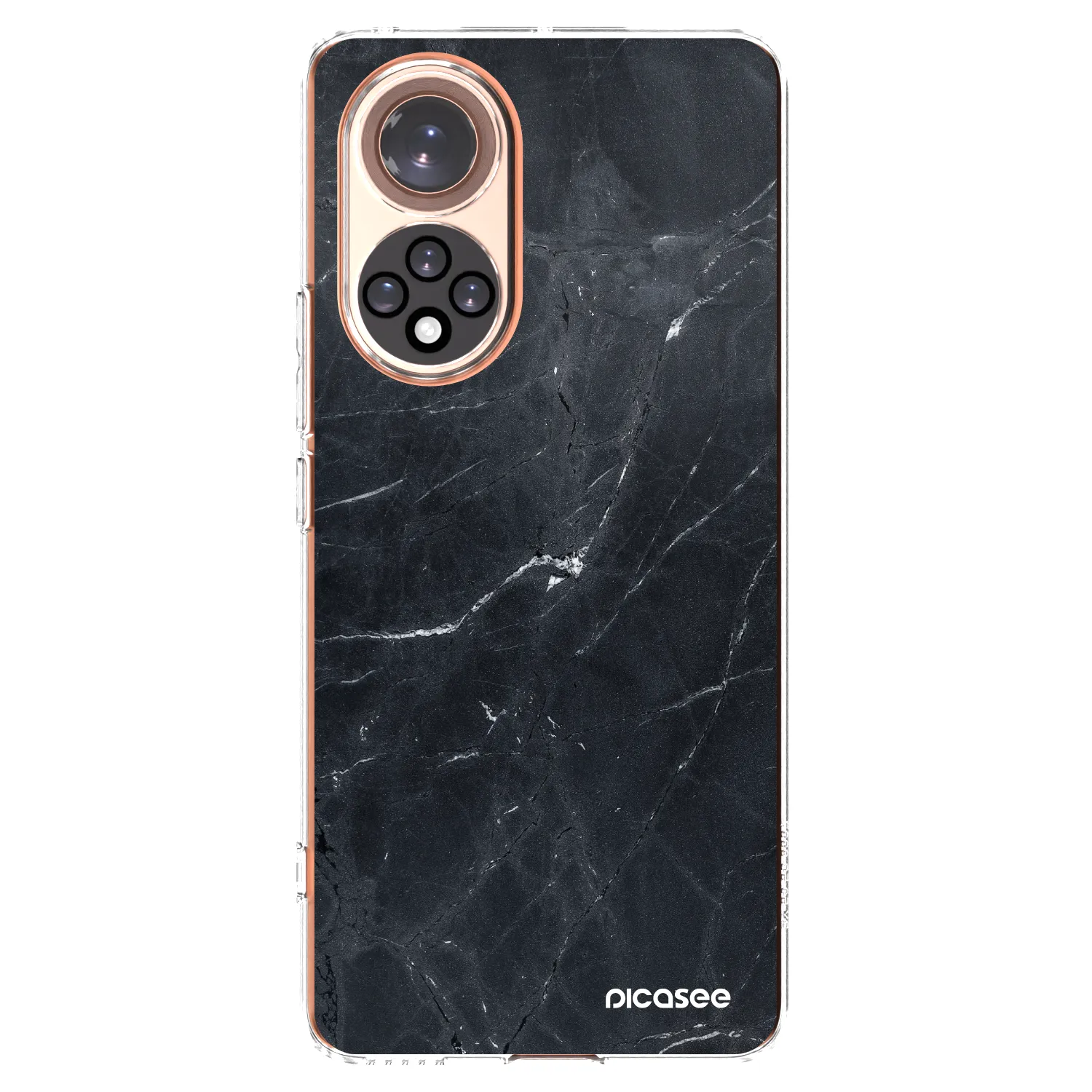 Picasee διαφανής θήκη σιλικόνης Honor 50 5G - Black marble