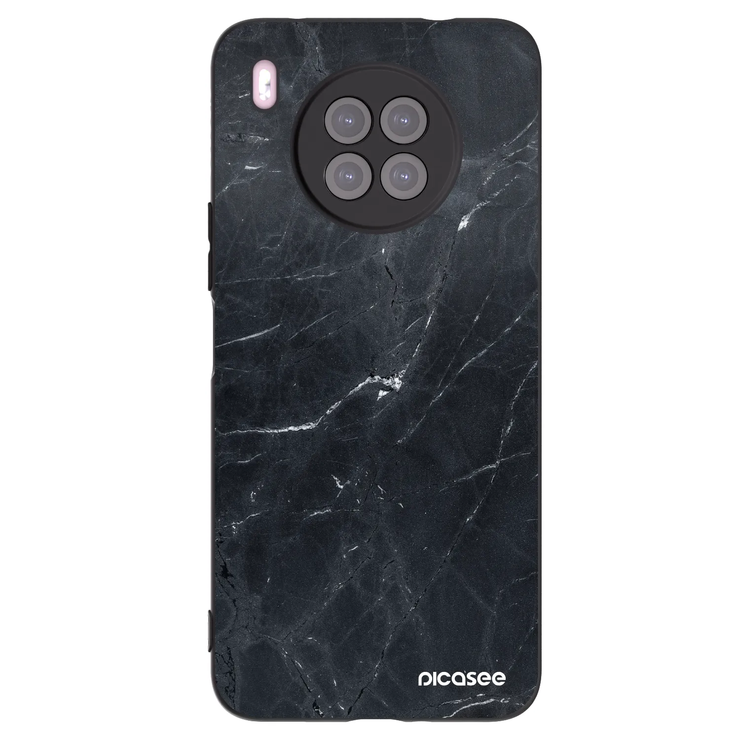 Picasee Μαύρη θήκη σιλικόνης για Huawei Nova 8i - Black marble