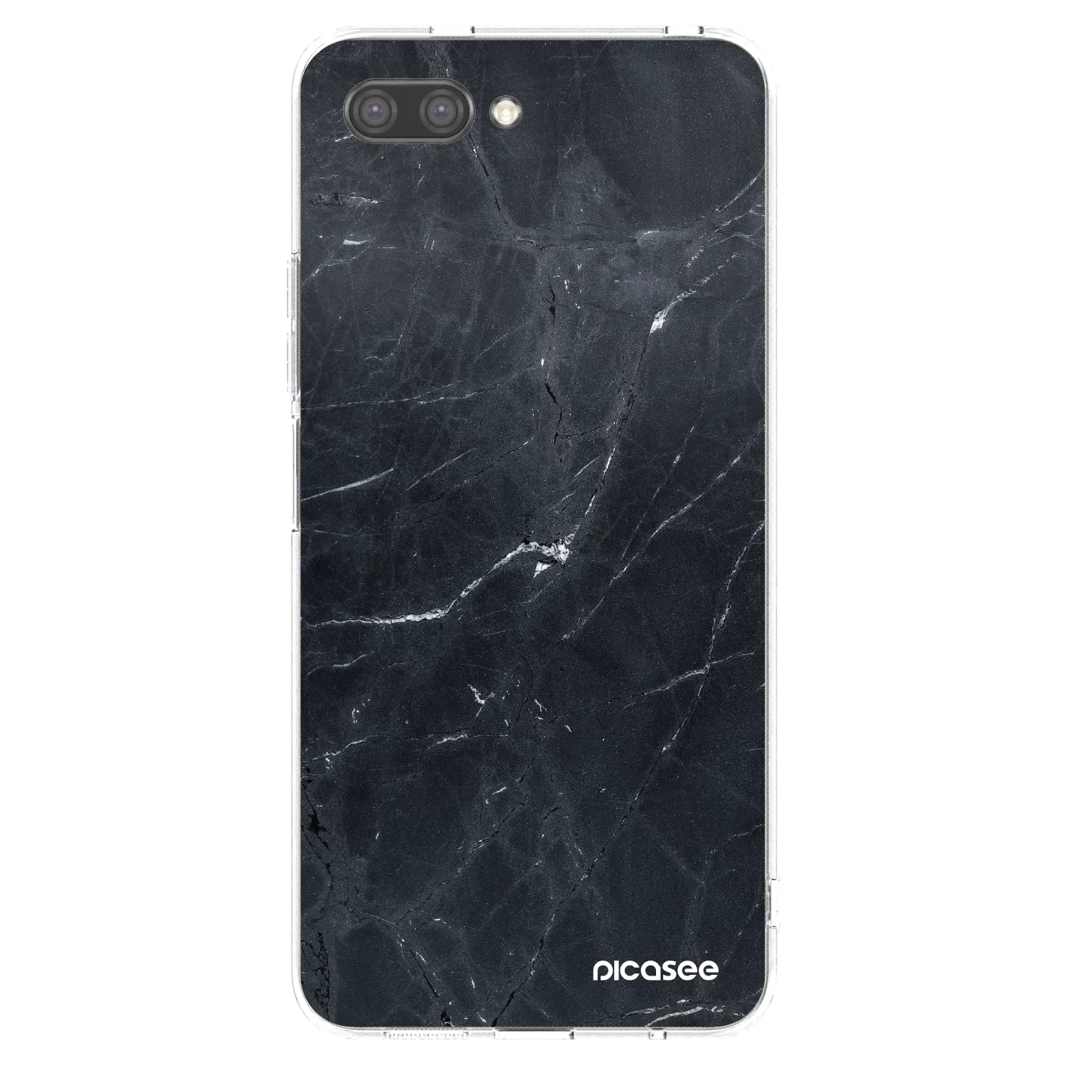 Picasee διαφανής θήκη σιλικόνης Honor 10 - Black marble