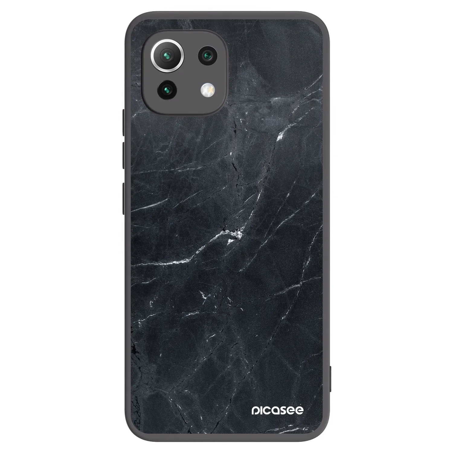 Picasee Μαύρη θήκη σιλικόνης για Xiaomi 11 Lite 5G NE - Black marble