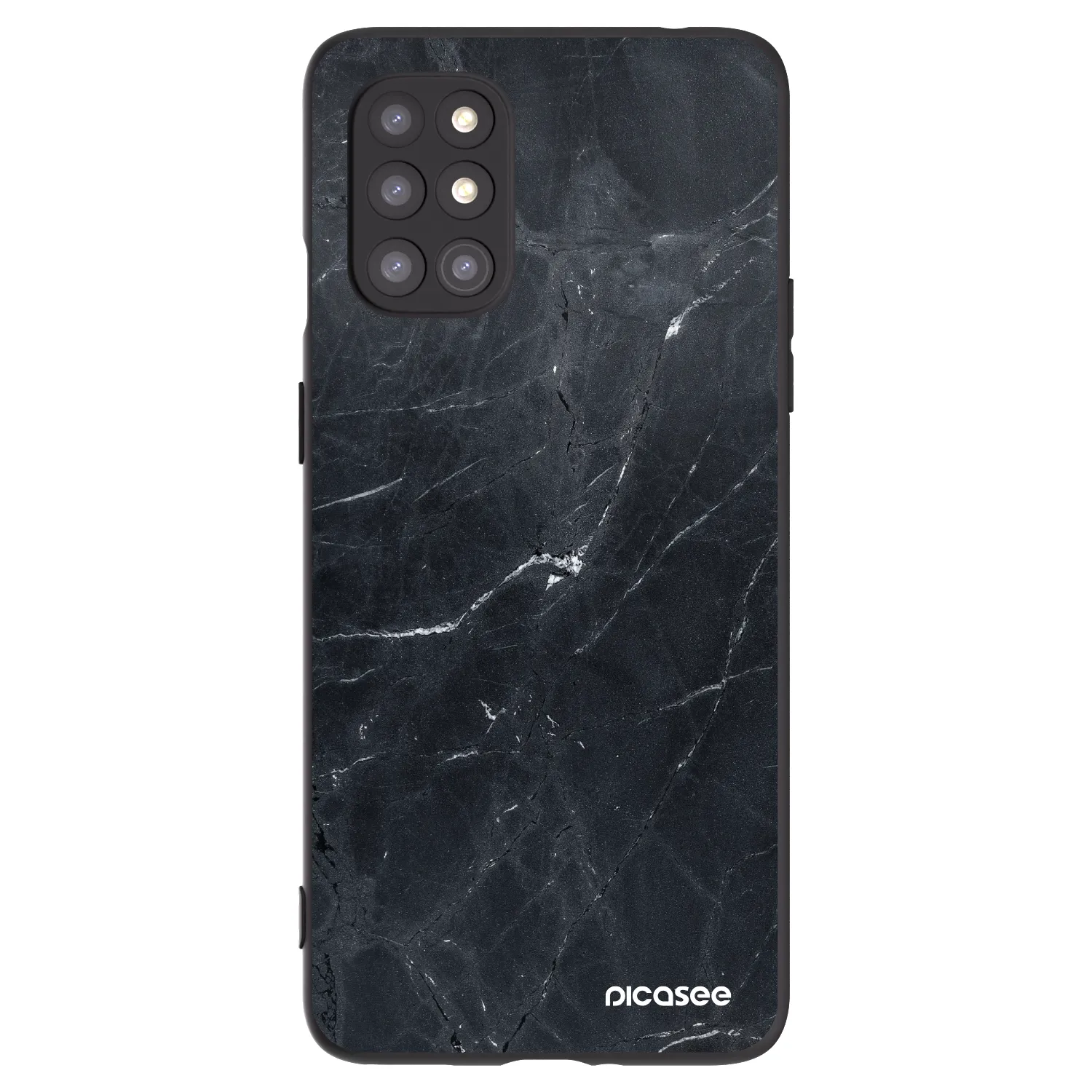 Picasee Μαύρη θήκη σιλικόνης για OnePlus 8T - Black marble