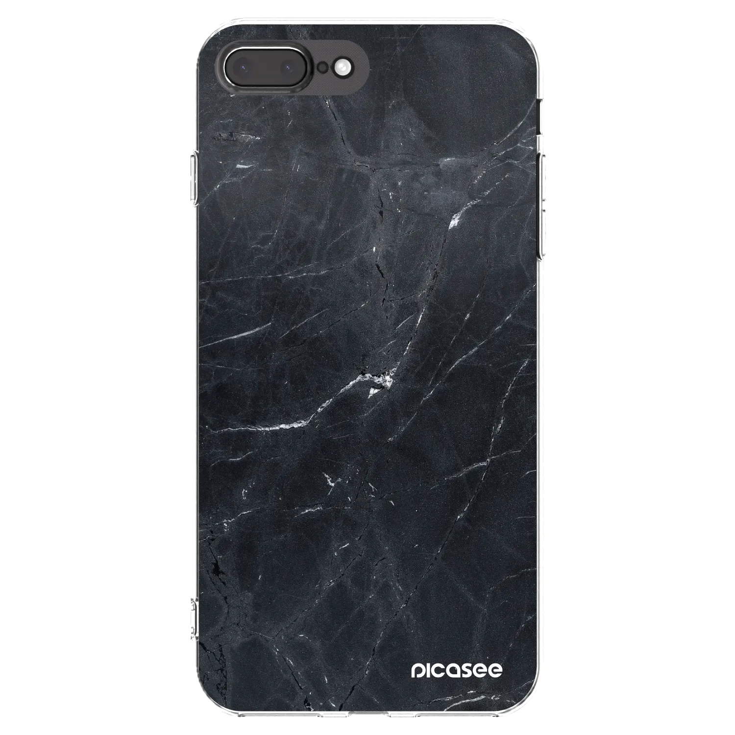 Picasee διαφανής θήκη σιλικόνης Apple iPhone 7 Plus - Black marble
