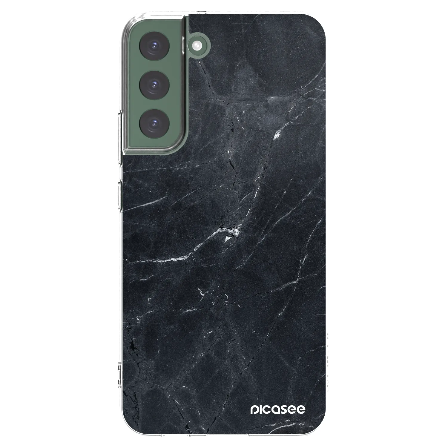 Picasee διαφανής θήκη σιλικόνης Samsung Galaxy S22+ 5G - Black marble