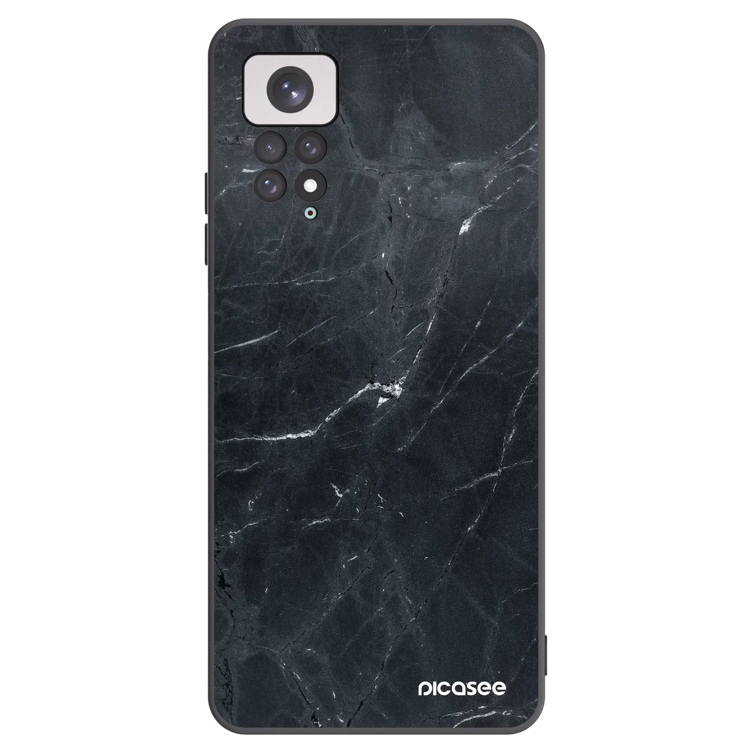Picasee Μαύρη θήκη σιλικόνης για Xiaomi Redmi Note 11 - Black marble