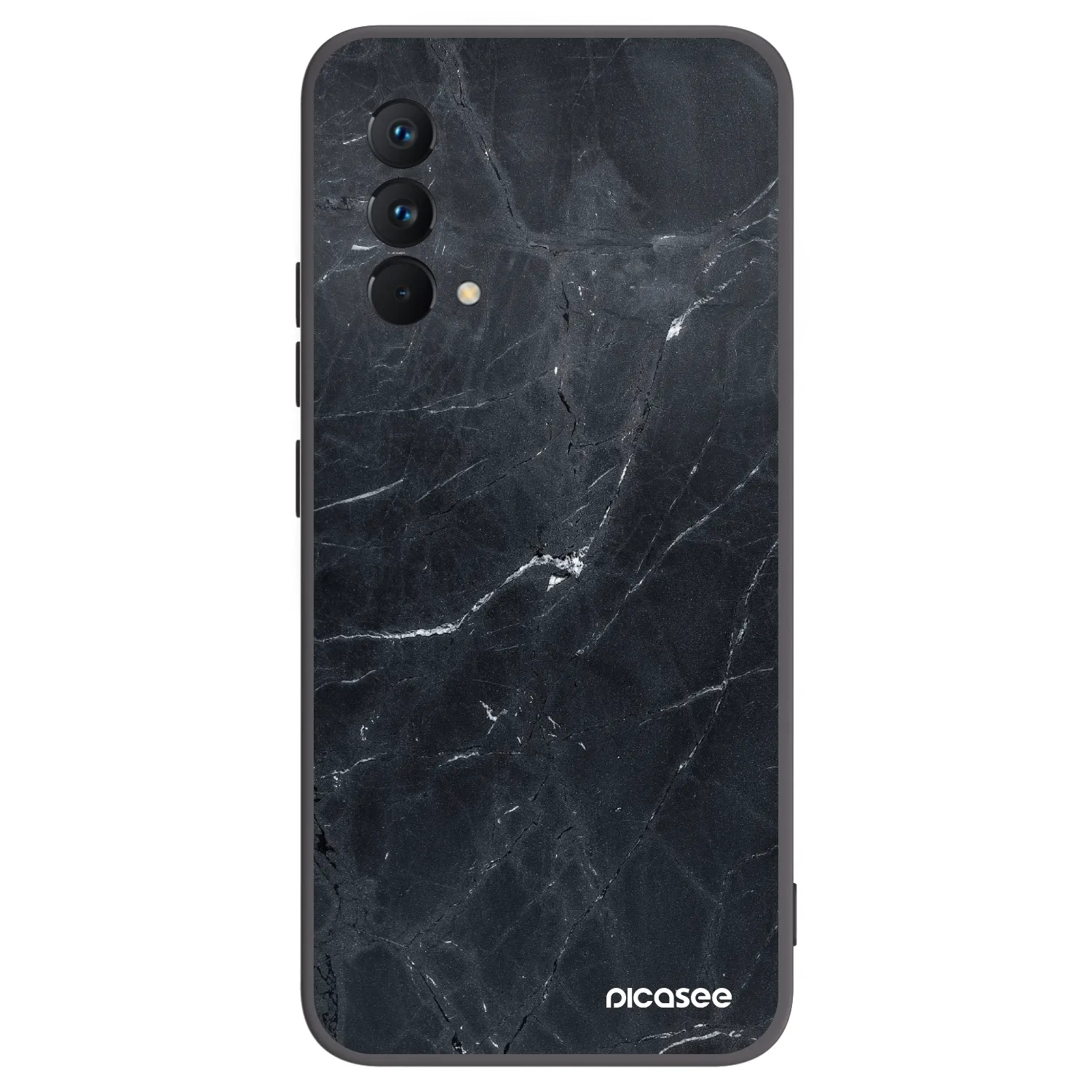 Picasee Μαύρη θήκη σιλικόνης για Realme GT Master Edition 5G - Black marble