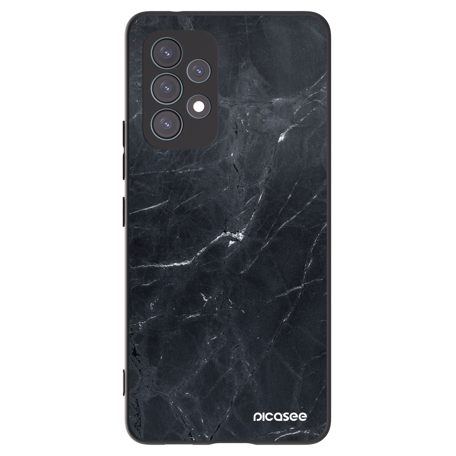 Picasee Μαύρη θήκη σιλικόνης για Samsung Galaxy A53 5G A536 - Black marble