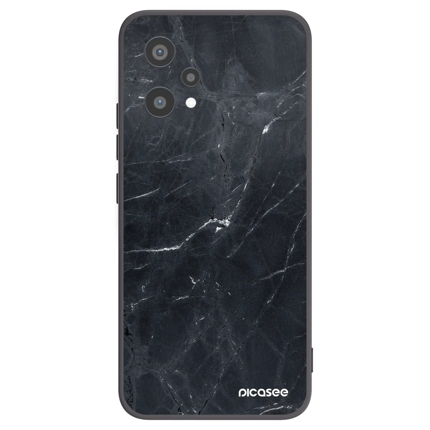 Picasee Μαύρη θήκη σιλικόνης για Realme 9 Pro 5G - Black marble