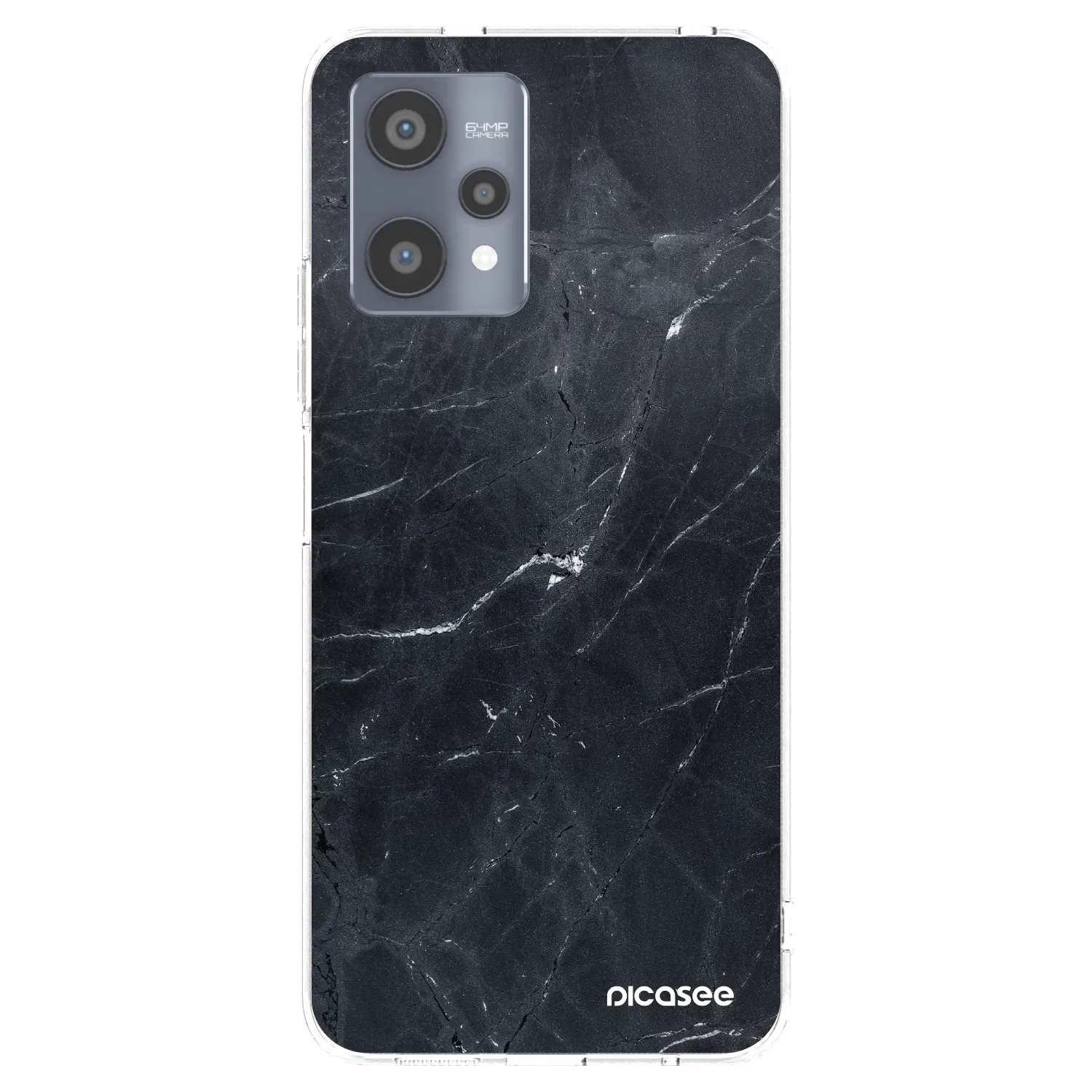 Picasee διαφανής θήκη σιλικόνης Realme 9 Pro 5G - Black marble