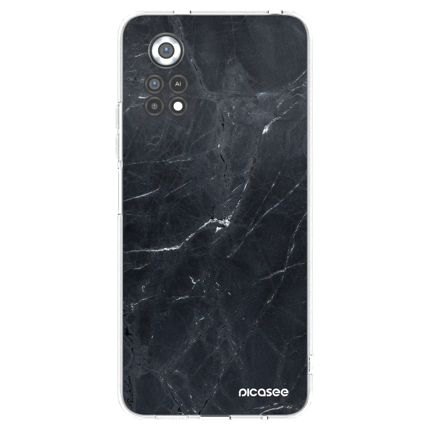 Picasee διαφανής θήκη σιλικόνης Xiaomi Poco X4 Pro 5G - Black marble