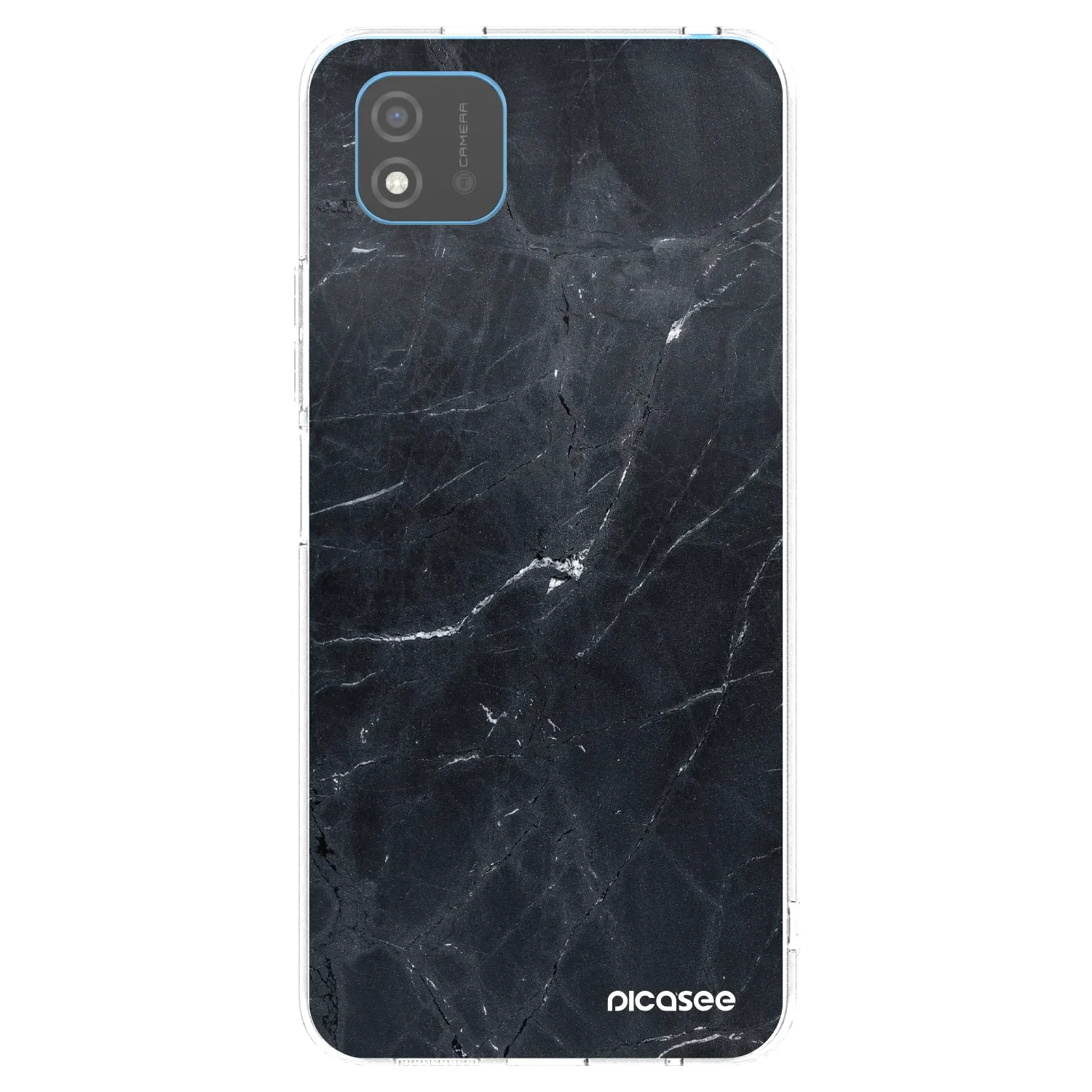 Picasee διαφανής θήκη σιλικόνης Realme C11 (2021) - Black marble