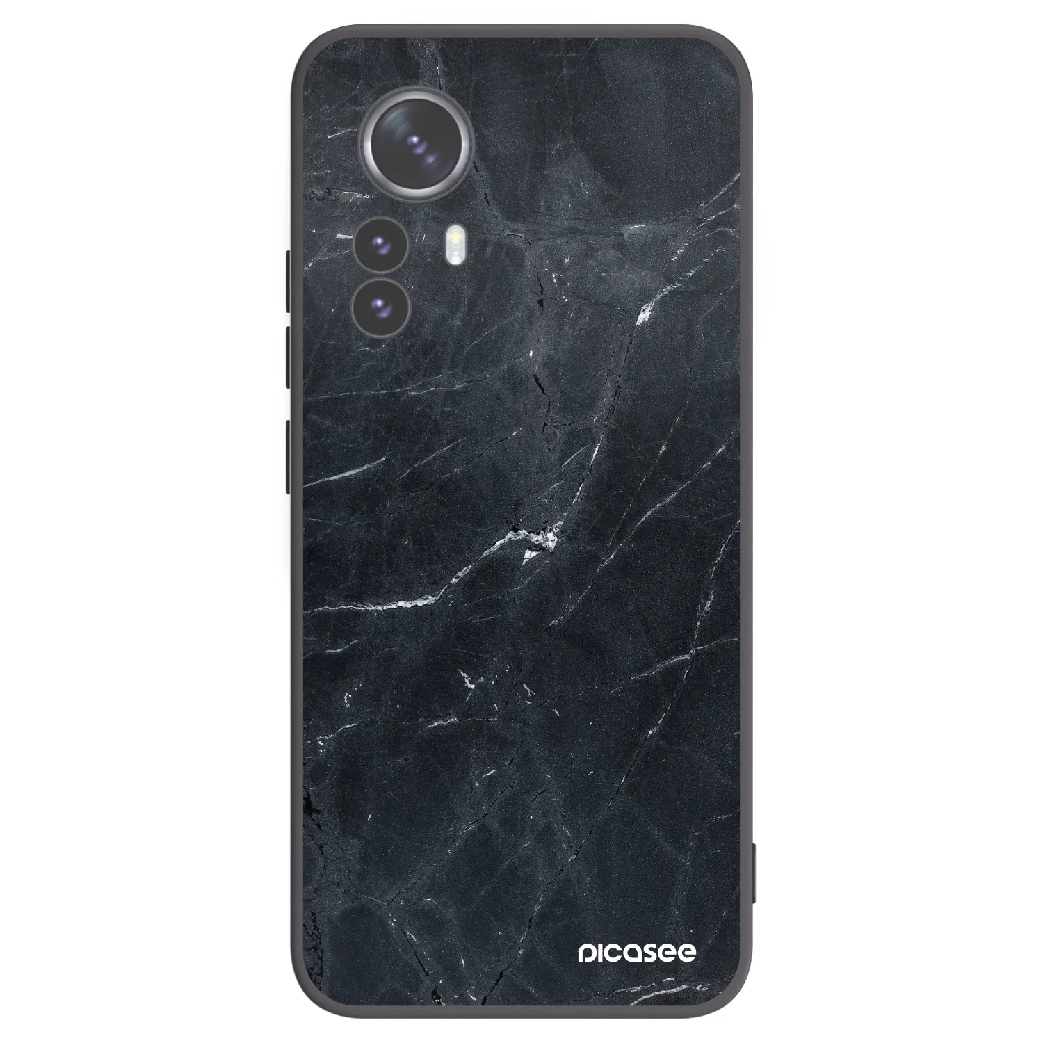 Picasee Μαύρη θήκη σιλικόνης για Xiaomi 12 Pro - Black marble