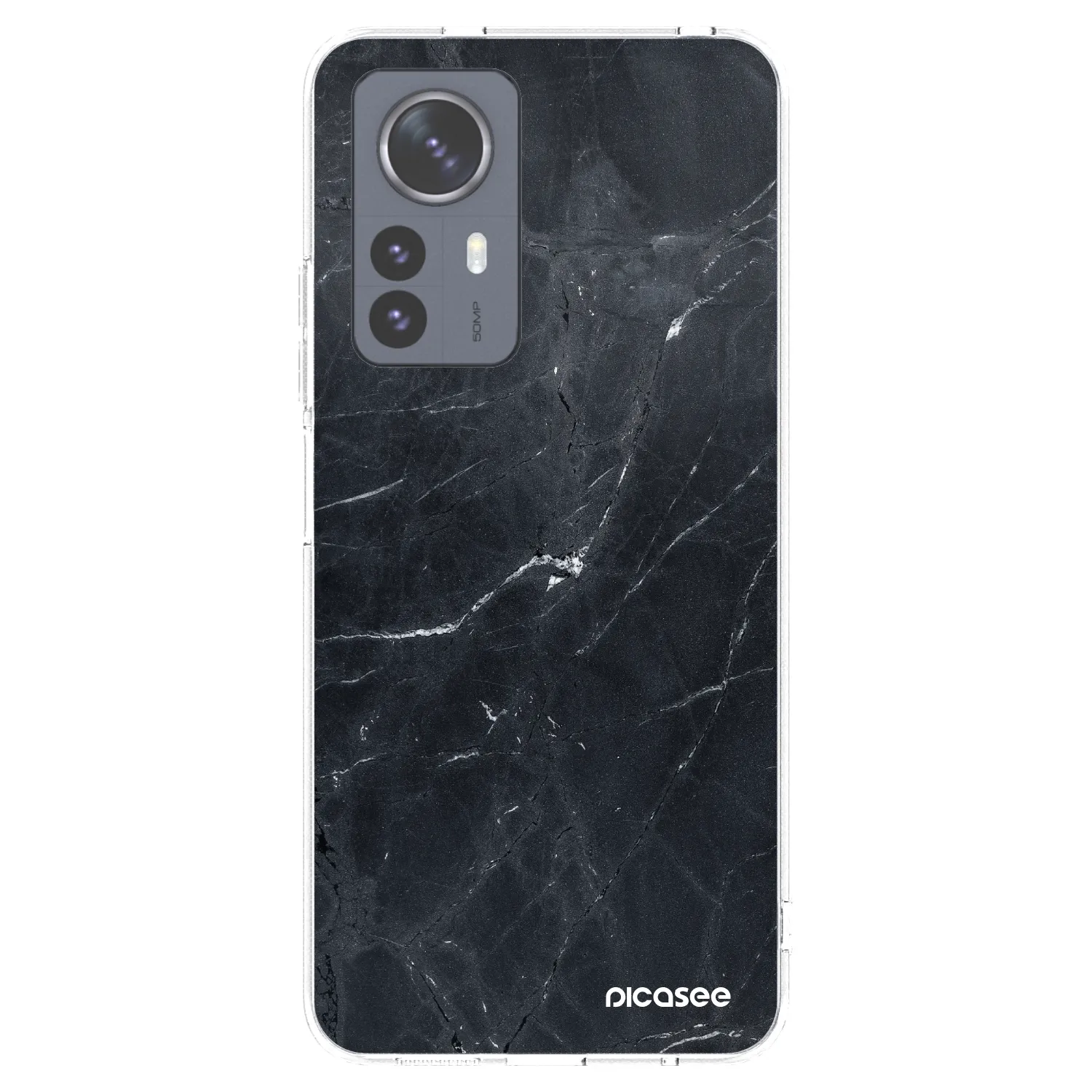 Picasee διαφανής θήκη σιλικόνης Xiaomi 12 Pro - Black marble