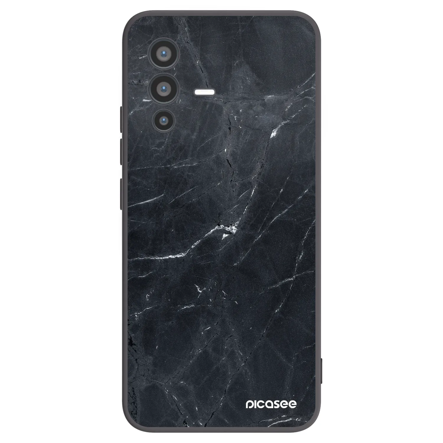 Picasee Μαύρη θήκη σιλικόνης για Vivo V23 5G - Black marble