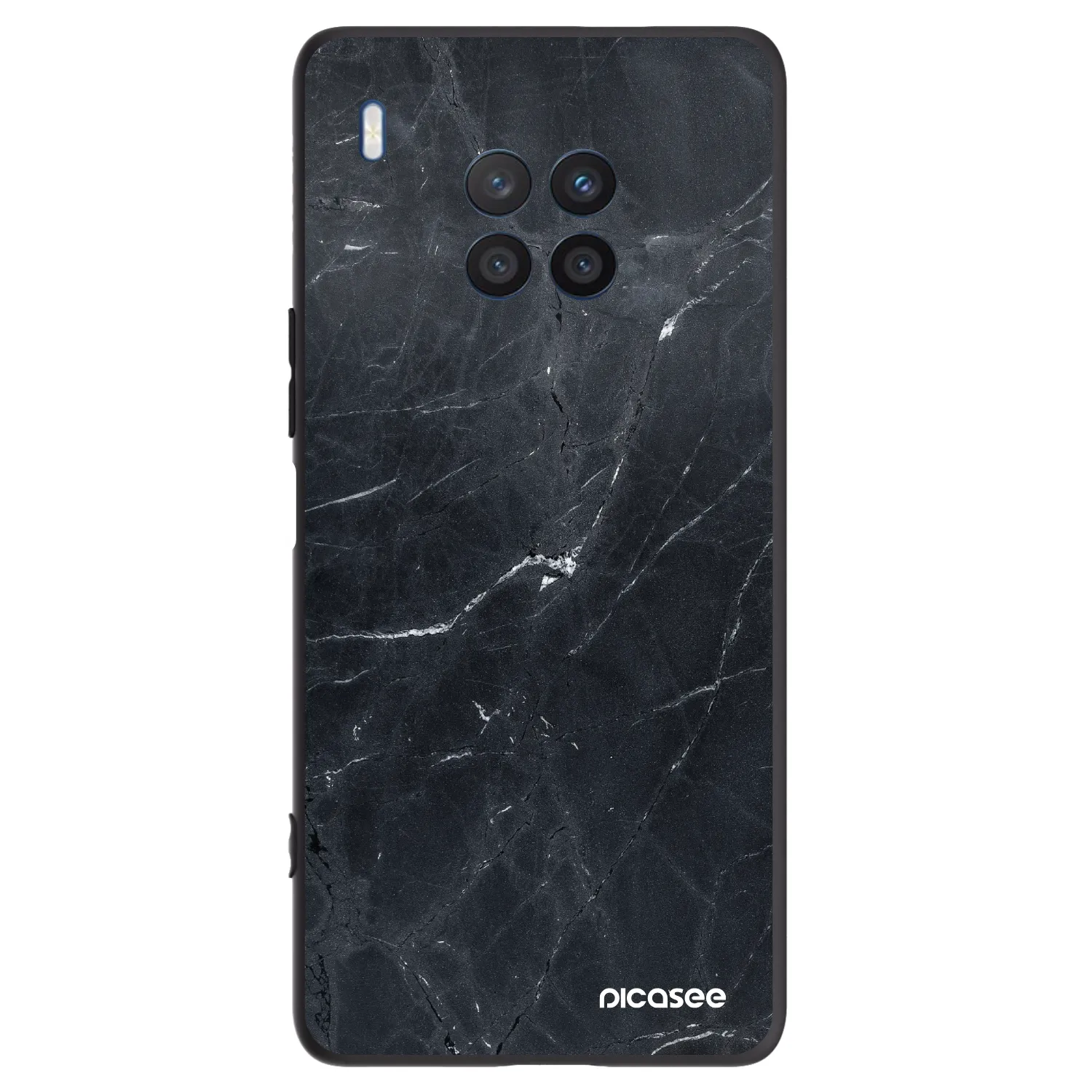 Picasee Μαύρη θήκη σιλικόνης για Honor 50 Lite - Black marble