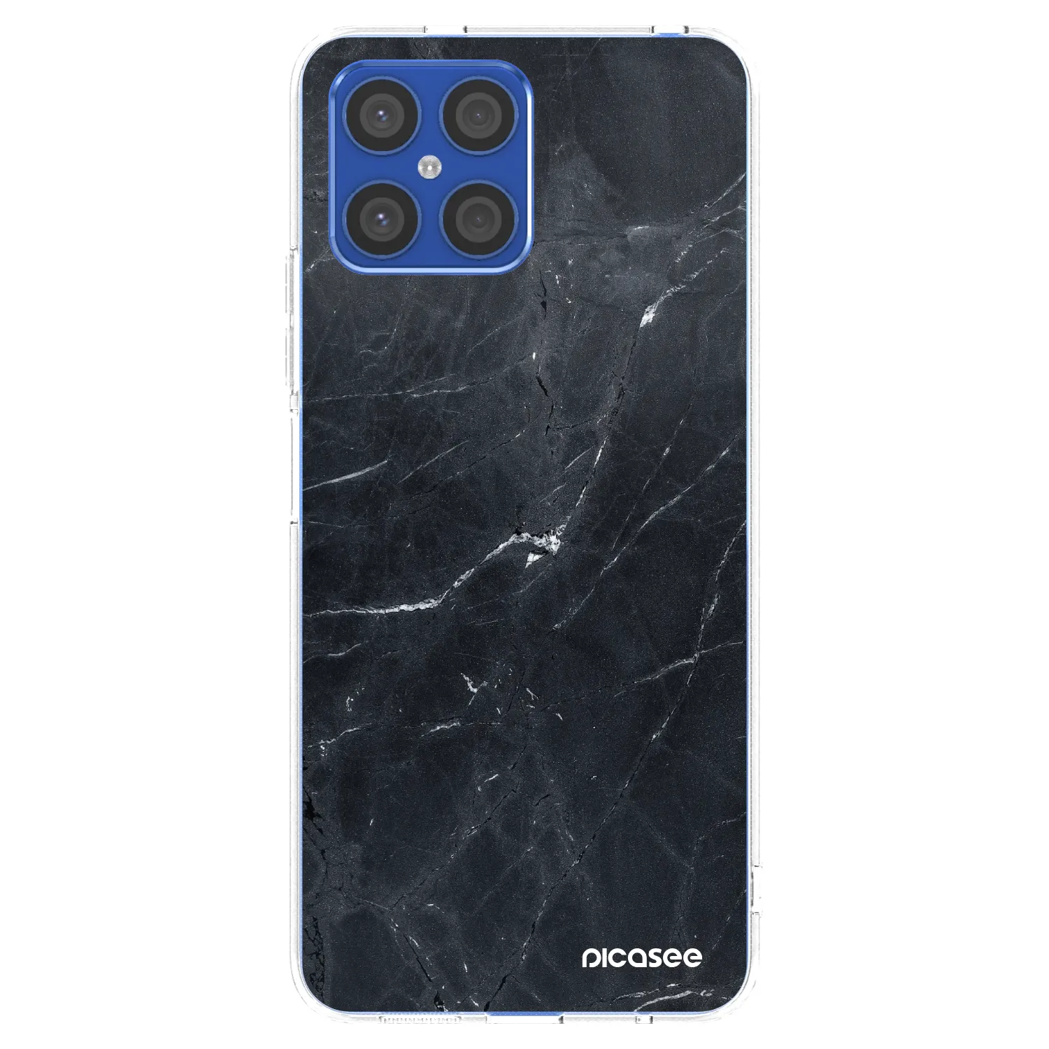 Picasee διαφανής θήκη σιλικόνης Honor X8 4G - Black marble