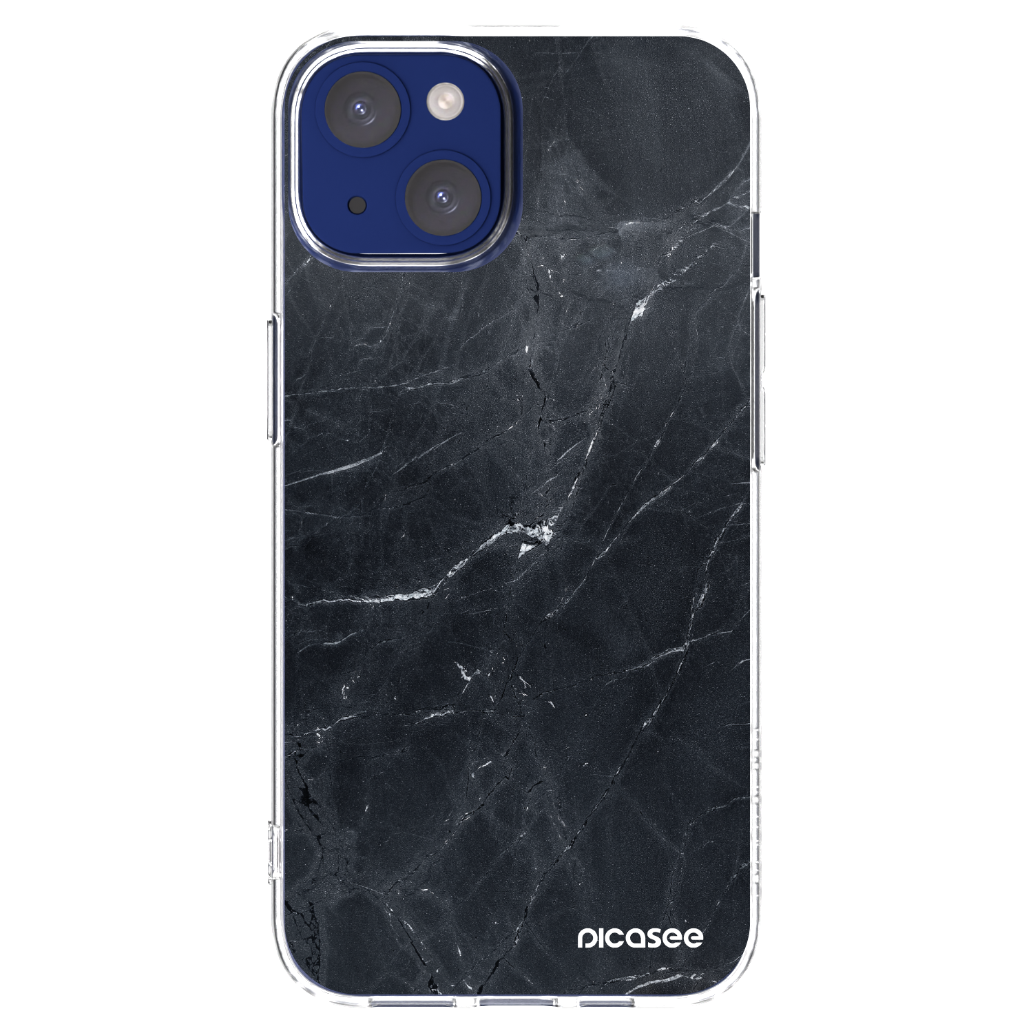 Picasee διαφανής θήκη σιλικόνης Apple iPhone 14 - Black marble