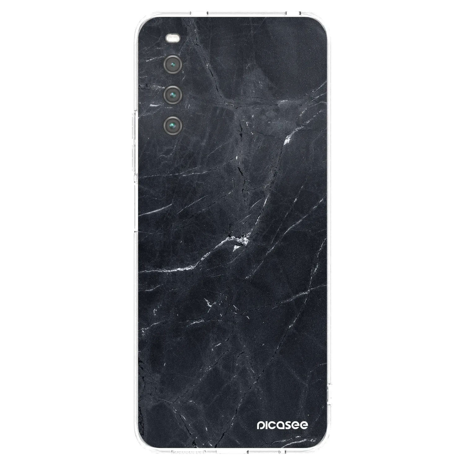 Picasee διαφανής θήκη σιλικόνης Sony Xperia 10 IV 5G - Black marble