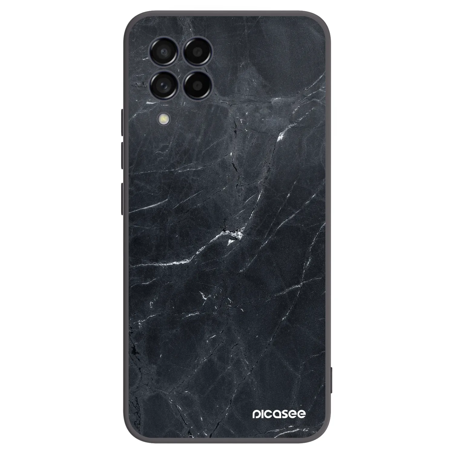 Picasee Μαύρη θήκη σιλικόνης για Samsung Galaxy M53 5G - Black marble