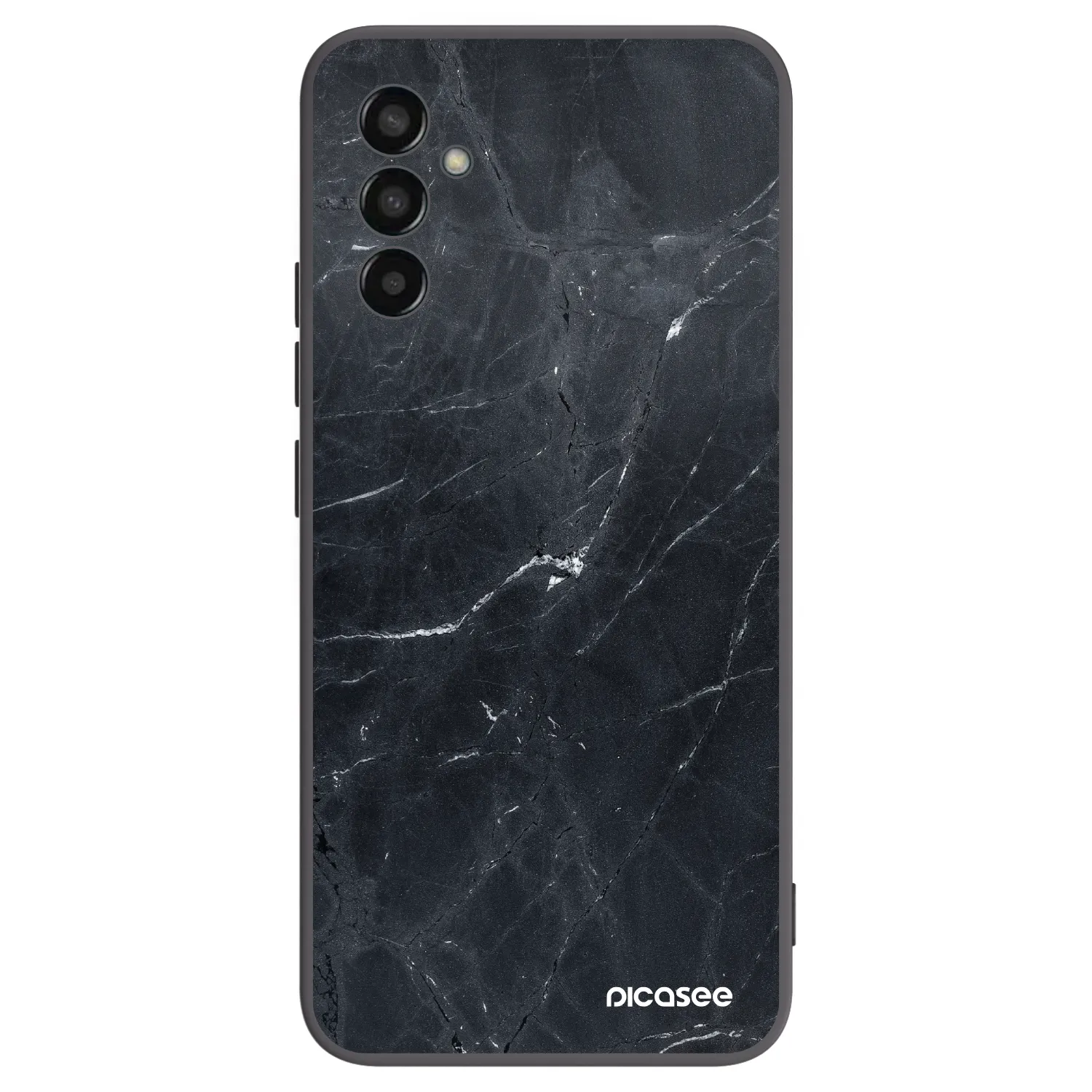 Picasee Μαύρη θήκη σιλικόνης για Samsung Galaxy M13 M135F - Black marble