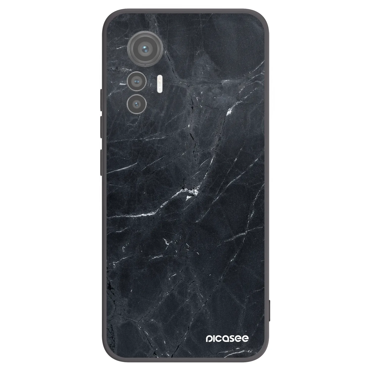 Picasee Μαύρη θήκη σιλικόνης για Xiaomi 12 Lite - Black marble
