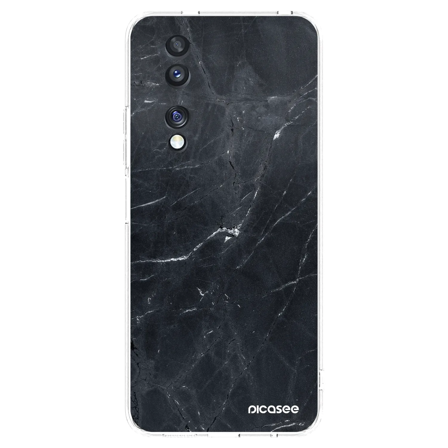 Picasee διαφανής θήκη σιλικόνης Honor 70 - Black marble