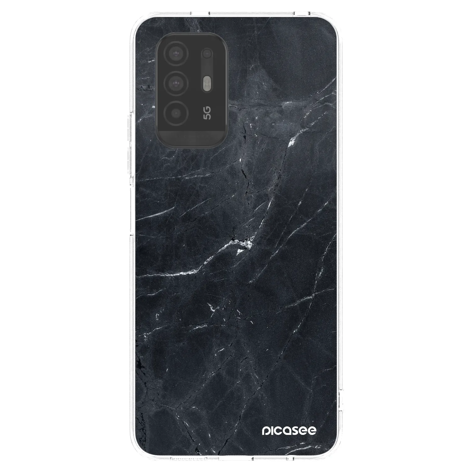 Picasee διαφανής θήκη σιλικόνης OPPO A94 5G - Black marble