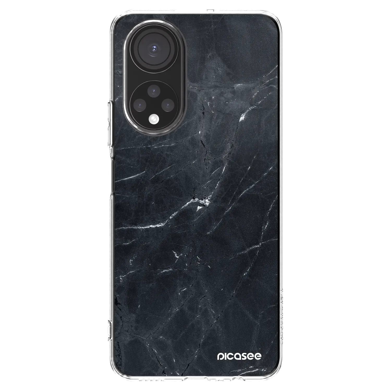 Picasee διαφανής θήκη σιλικόνης Honor X7 - Black marble