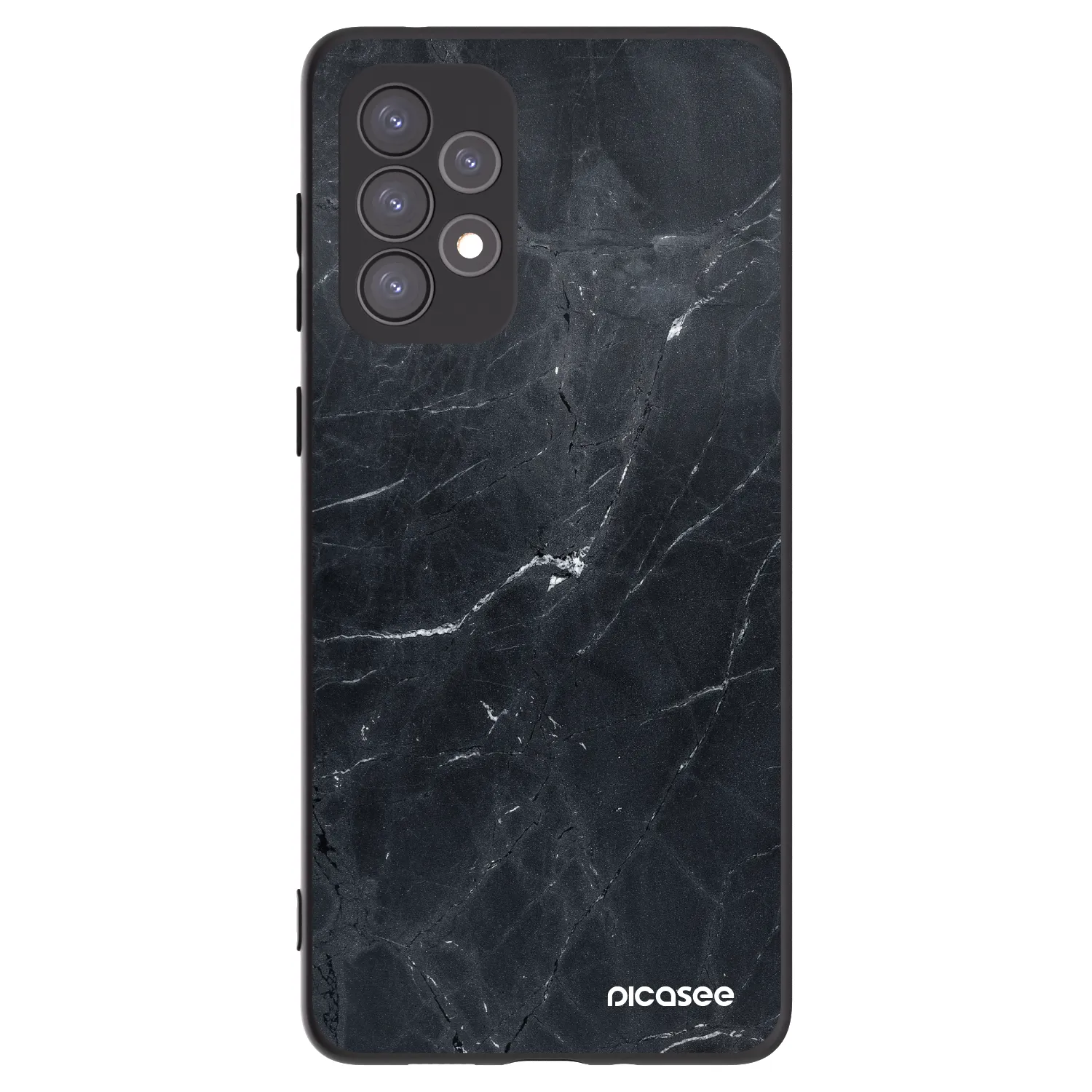 Picasee Μαύρη θήκη σιλικόνης για Samsung Galaxy A73 5G - Black marble