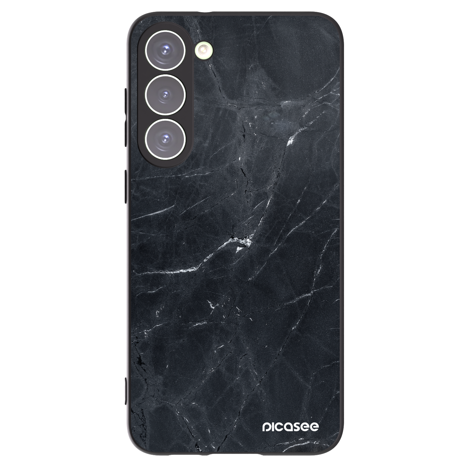 Picasee Μαύρη θήκη σιλικόνης για Samsung Galaxy S23+ 5G - Black marble