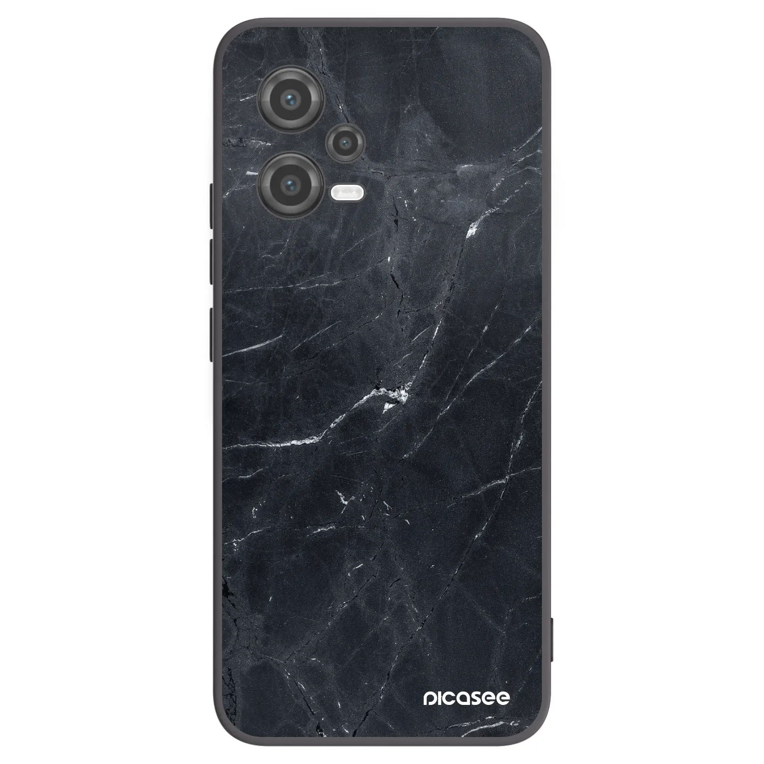 Picasee Μαύρη θήκη σιλικόνης για Xiaomi Poco X5 - Black marble