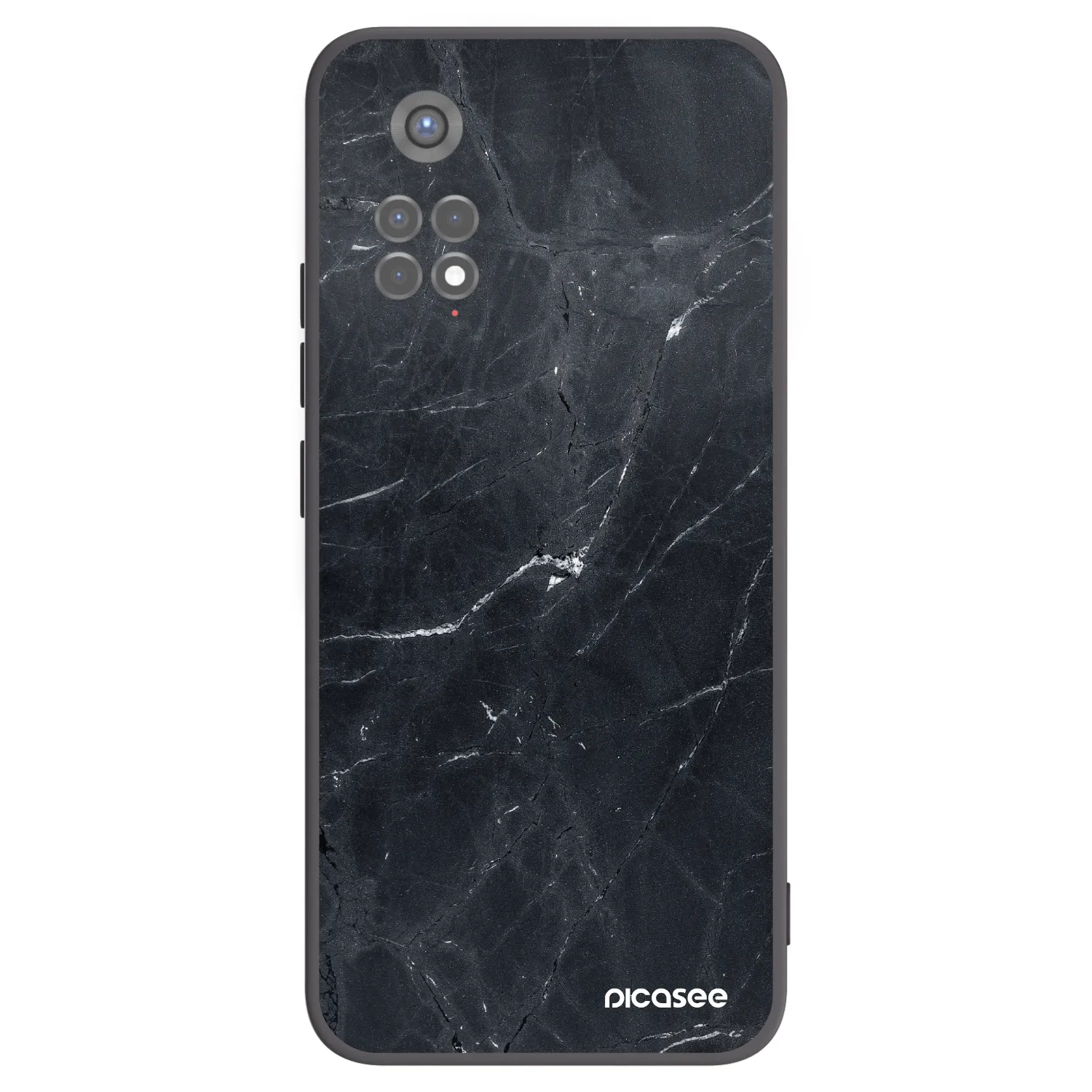 Picasee Μαύρη θήκη σιλικόνης για Xiaomi Redmi Note 11S 5G - Black marble