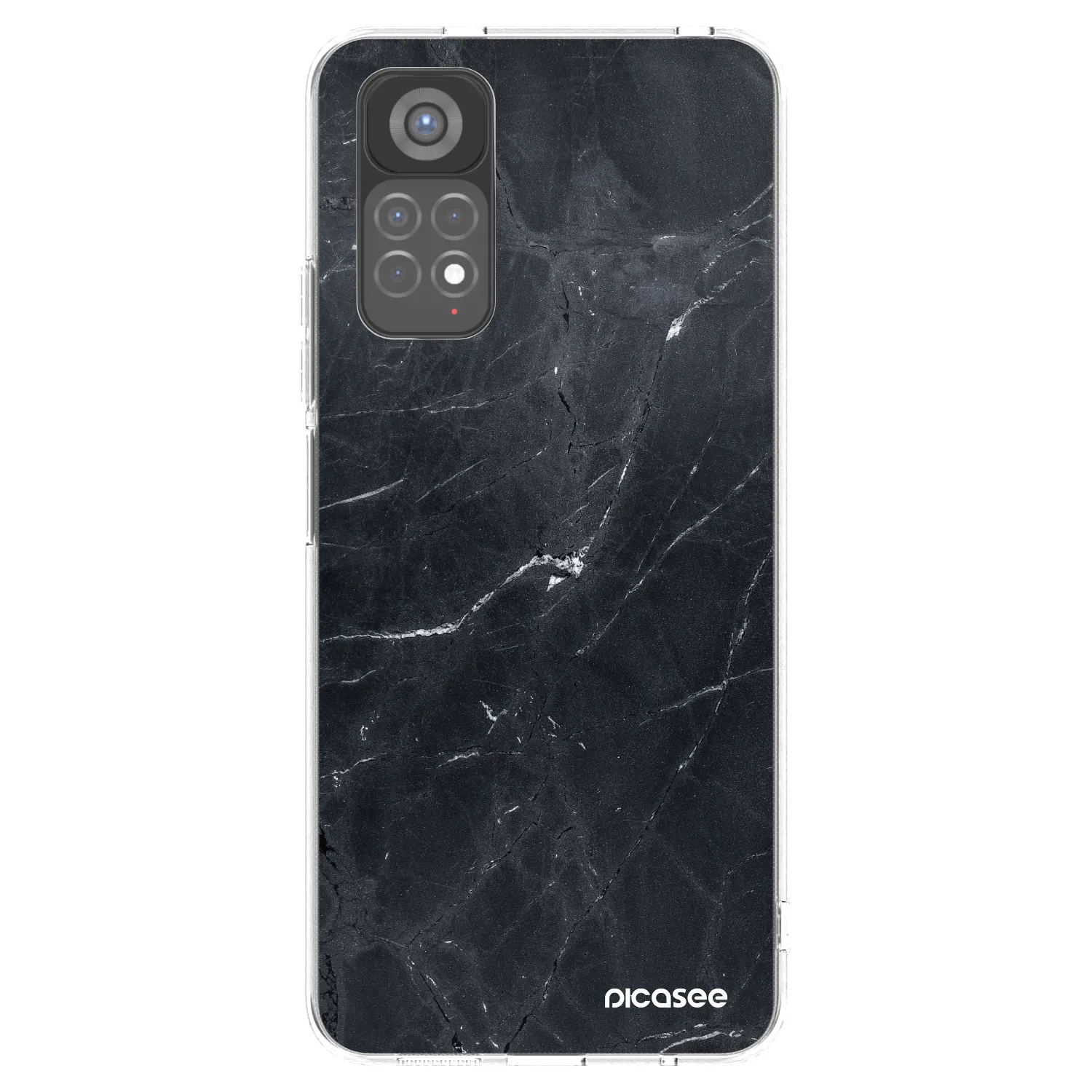 Picasee διαφανής θήκη σιλικόνης Xiaomi Redmi Note 11S 5G - Black marble